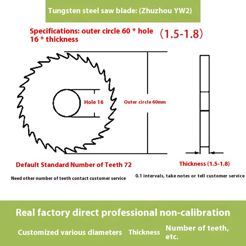 1142-Tungsten steel saw blade milling cutter ebony circular saw blade integral tungsten carbide saw blade outer diameter 20/30/40/60/80/100 Shandong Denso Pricision Tools Co.,Ltd.
